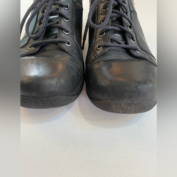 Dansko Black Shoes 41 Womens 10.5-11 Chunky Oxford lace up Business casual - Picture 3 of 9